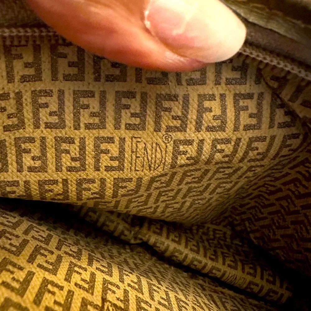 Vintage Fendi Zucchino Canvas Clutch Bag - Picture 8 of 10
